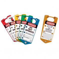 BRADY® 22075-G, LABELED LOCKOUT HASPS GREEN